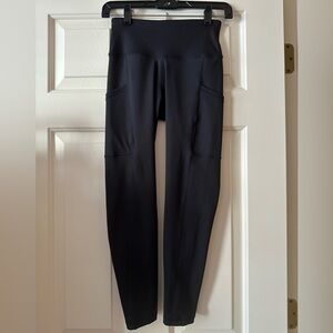 BR Standard Black High-Waisted Leggings with Pockets- XS Petite